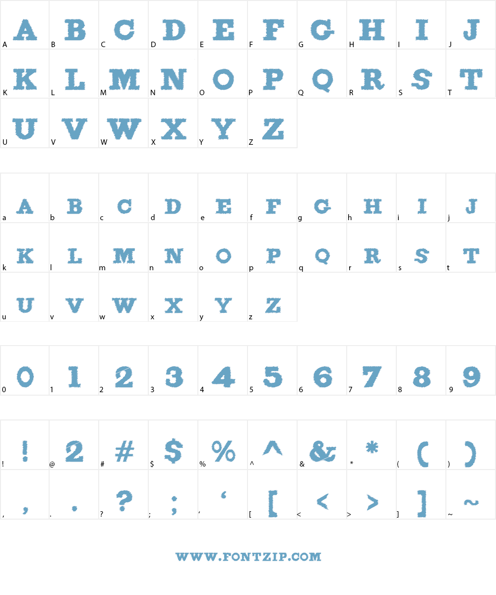 FigginsBrute Trash Font Character